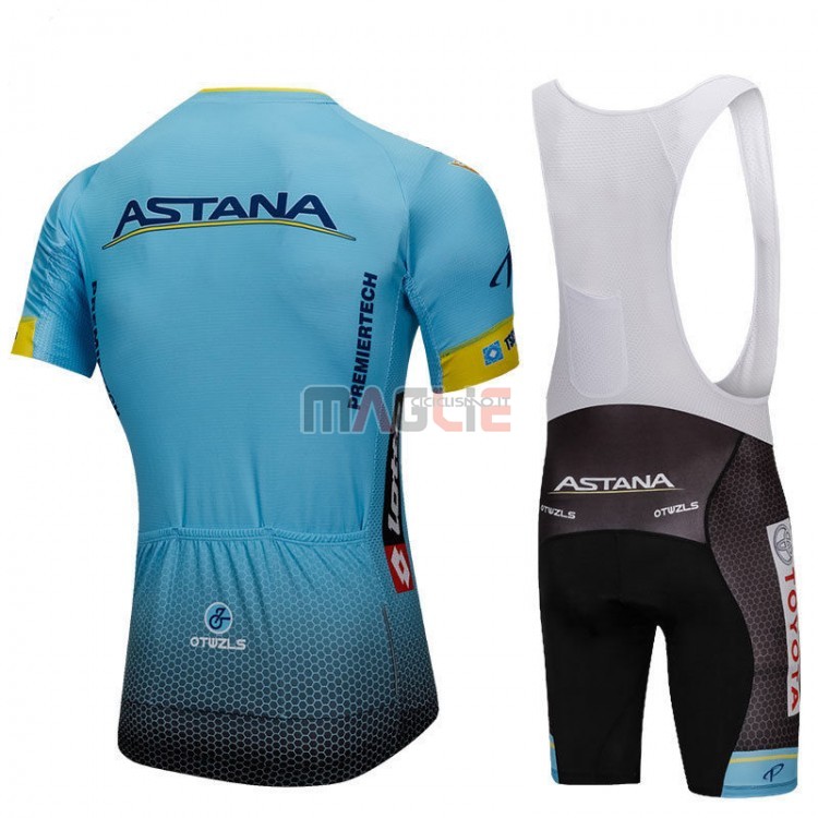 Maglia Astana Manica Corta 2018 Blu